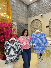 Cotton Embroidery Top Rhinestone (PRM-585)